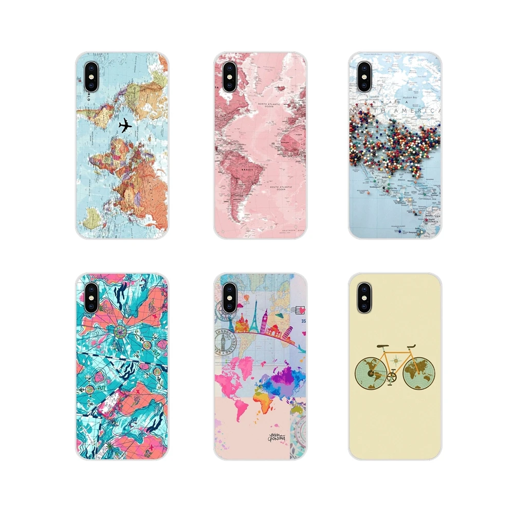

Transparent TPU Case Covers World Map Travel Plans For Xiaomi Redmi Note 6A MI8 Pro S2 A2 Lite Se MIx 1 Max 2 3 For Oneplus 3 6T