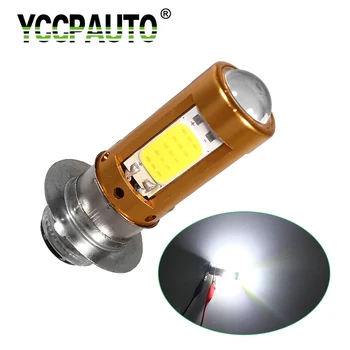 

YCCPAUTO 1Pcs H6M PX15D P15D LED Motorcycle Headlight LED Moto Bulb Hi/Lo Beam 2000LM Motorbike Scooter COB HeadLamp White 12-80