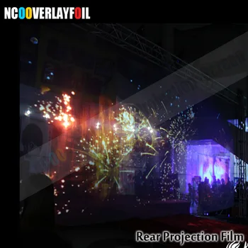 

Free Shipping 1.8X1.524Meters Transparent Adhesive Holographic screen film Rear Projection