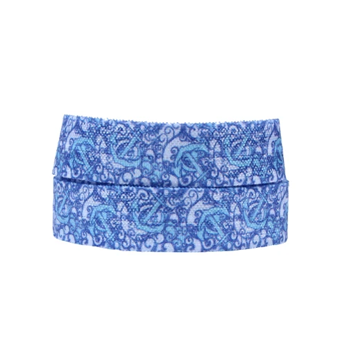 

Wholesale anchor printed FOE Fold Over Elastic Ribbon Webbing for Girl Wristband Hair bows Headband Hair band Accessory