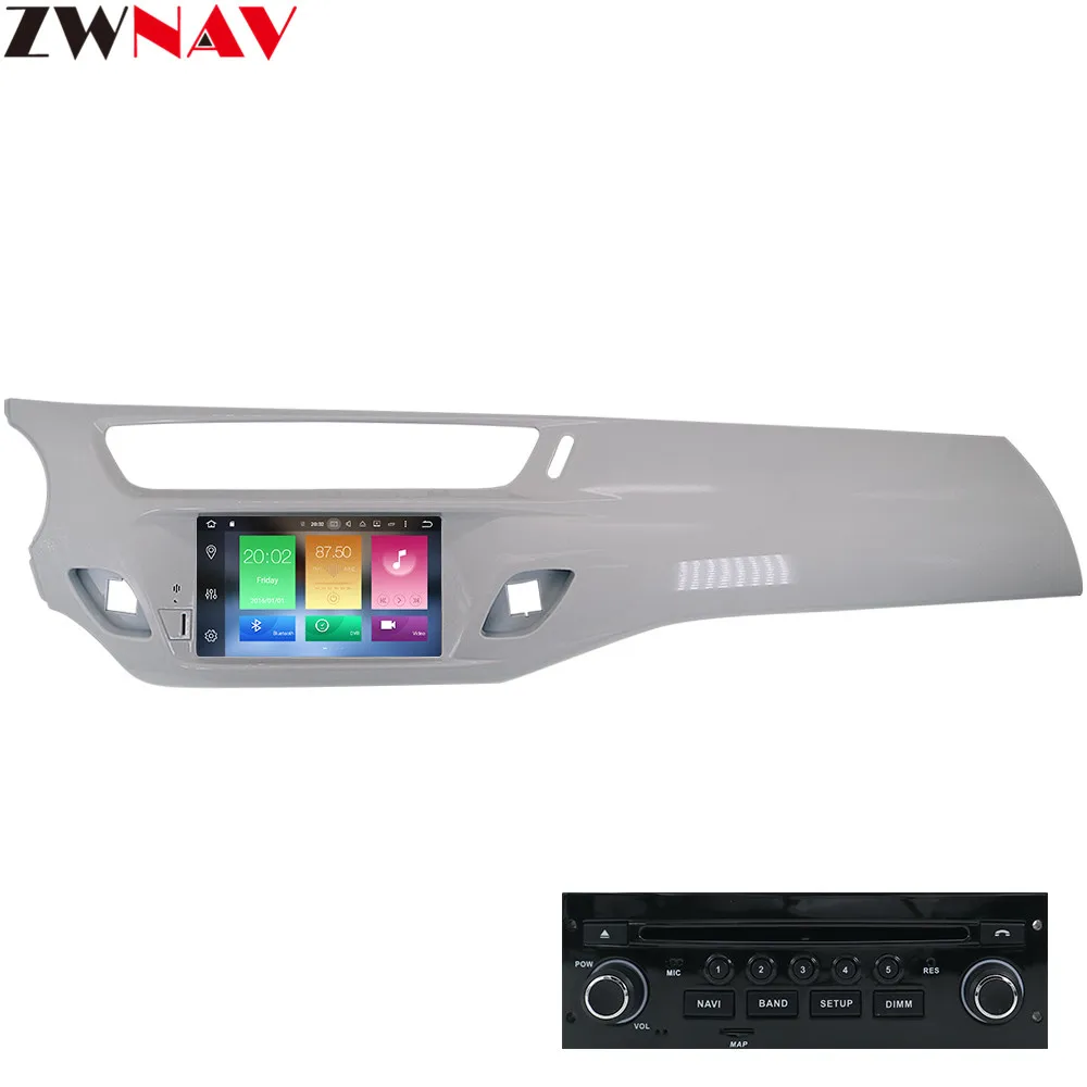 Excellent Android 9.0 8 Core RAM 4G ROM 32G Car DVD Player GPS Stereo Navigation Auto Radio Multimedia for Citroen C3 DS3 2010-2016 White 4