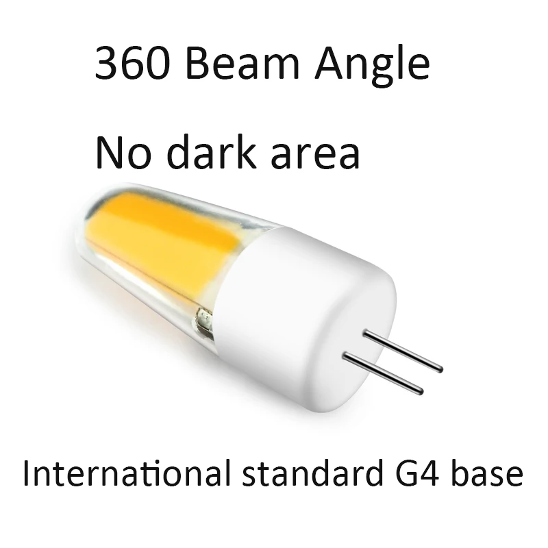 6 шт G4 светодиодный лампы 12V AC DC 4W 2609 COB светильник без мерцания лампада Lampara теплый