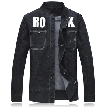 

Denim Jackets Mens Bomber Jackets Black Jeans Jacket Mens Cowboy Jaqueta Jeans Masculina Plus Size High Quality Men Fashion 2018