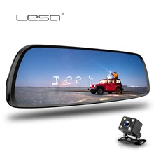 LESA Car Dvr Camera Auto 7.0 Inch Full HD 1080P Rearview Mirror Digital Video Recorder Dual Lens Registratory Camcorder Dash cam