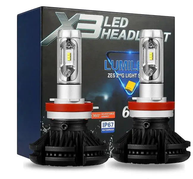 

Muxall H4 LED Bulb H7 H1 H3 H8 H9 H11 H13 9005 HB3 9006 HB4 9004 9007 Auto Headlamp 6000LM ZES Car Light LED Lamp