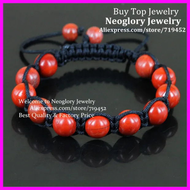 

10PCS High Quality Matte Red Stone Beads Macrame Bracelet Handmade Braiding Adjustable Bracelet Gems Stone Beads Bracelet Bangle