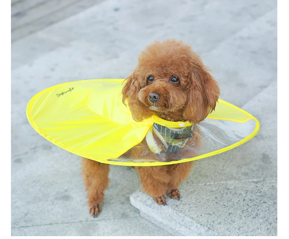 Дождевик для собак плащ-зонтик дождевик для собак милый водонепроницаемый дождевик для маленьких средних собак прозрачная летняя одежда для домашних животных