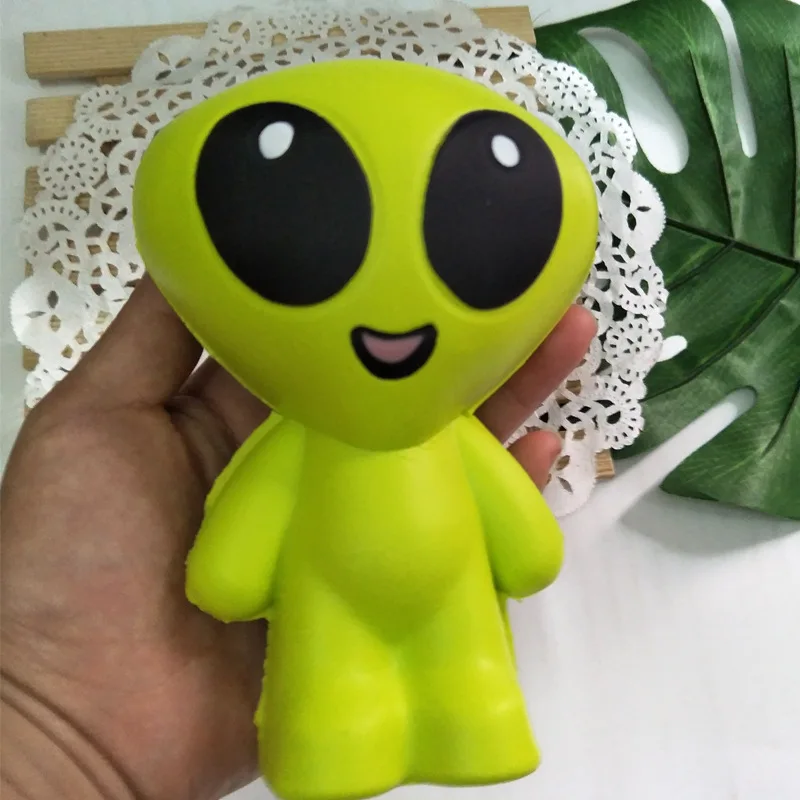 10 шт. Редкие Мягкие и милые зеленые инопланетяне игрушка pu jumbo мягкая медленно