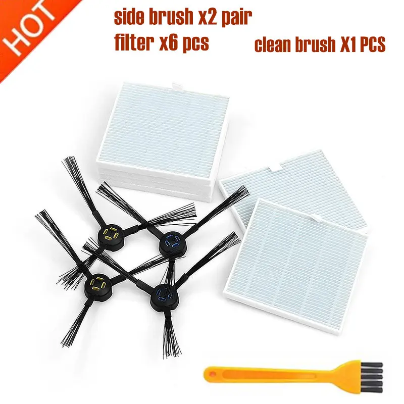 

Replacement Kits for ILIFE V8s Robot Vacuum, Filters and Side Brushes