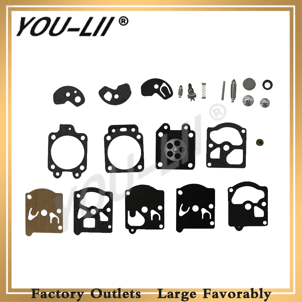 

YOU-LII Kits For Walbro K10-WAT D10-WAT Compatible Rebuild Kit WA & WT Carb Echo 123100-16330