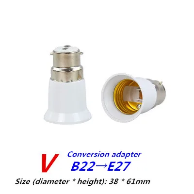 2 шт. высокое качество E27 гнездо Led основание лампы конвертер адаптер GU10 G9 B22 E14 E12 аксессуары для освещения - Цвет: V