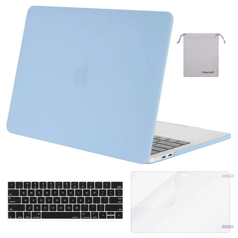MOSISO чехол для ноутбука для нового MacBook Air 13 Чехол с клавиатурой прозрачный кристально Матовый Жесткий чехол для macbook A1932