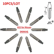 

10 pcs/lot KD900 Metal Blank Uncut Flip Remote Key Blade Type #22 for Nissa-n