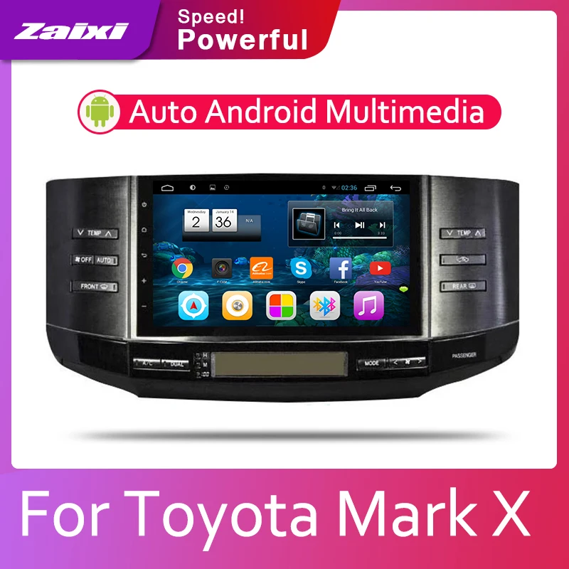 

ZaiXi Car Android System 1080P IPS LCD Screen For Toyota Mark X 2004~2009 Car Radio Player GPS Navigation BT WiFi AUX