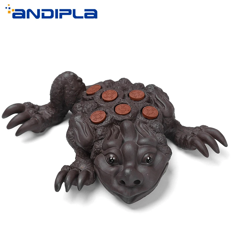 Authentic Yixing Purple Clay Gold Toad Tea Pet Handmade Carving Brave Troops Tea Pet Kung Fu Tea Set Lucky Fengshui Home Decor Authentic Yixing Purple Clay Gold Toad Tea Pet Handmade Carving Brave Troops Tea Pet Kung Fu Tea Set Lucky Fengshui Home Decor