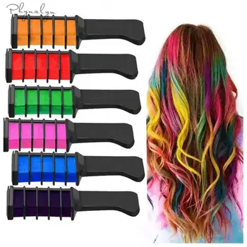 

Hair Chalk Color Comb Temporary Hair Dye Color Comb Salon Party Fans Cosplay Tools Disposable Hair Color Tool