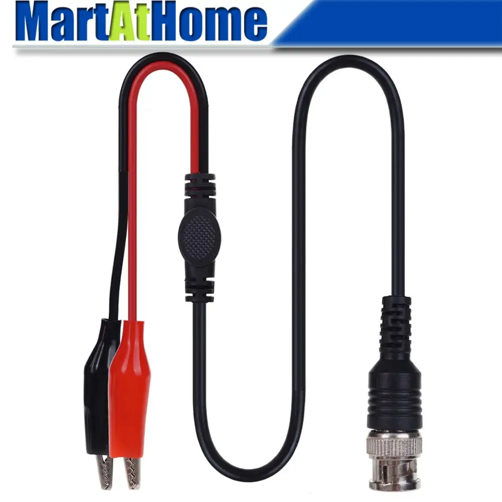 Bnc Q9 Male Plug To Dual Alligator Clip Oscilloscope Test Cable 1 Meter