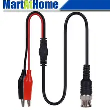Bnc q9 macho plug para duplo jacaré clipe osciloscópio cabo de teste 1 metro