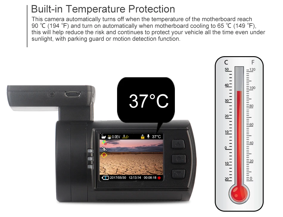 RUCCESS DVR 0906 Mini Car DVR GPS Logger Full HD 1080p Novatek 96663 WDR Capacitor 1920x1080 Night Vision 170 Degree Dash Cam 1
