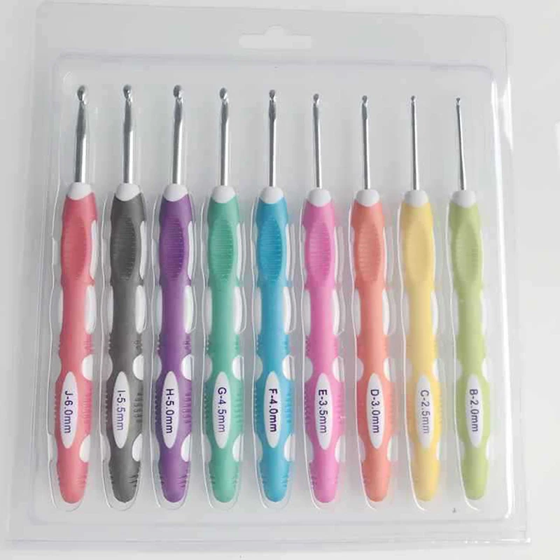 

9Pcs/Set Multicolor Crochet Hook DIY Hand-made Tool Sweater Needle Crochet Needle Knitting Needle Sewing Accessories Haaknaalden
