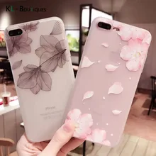 Beautiful Lace Petals Soft Case for iphone 7 Case Frosted Transparent Silicone Cover For iphone 6 6S 7 Plus Phone Cases Women