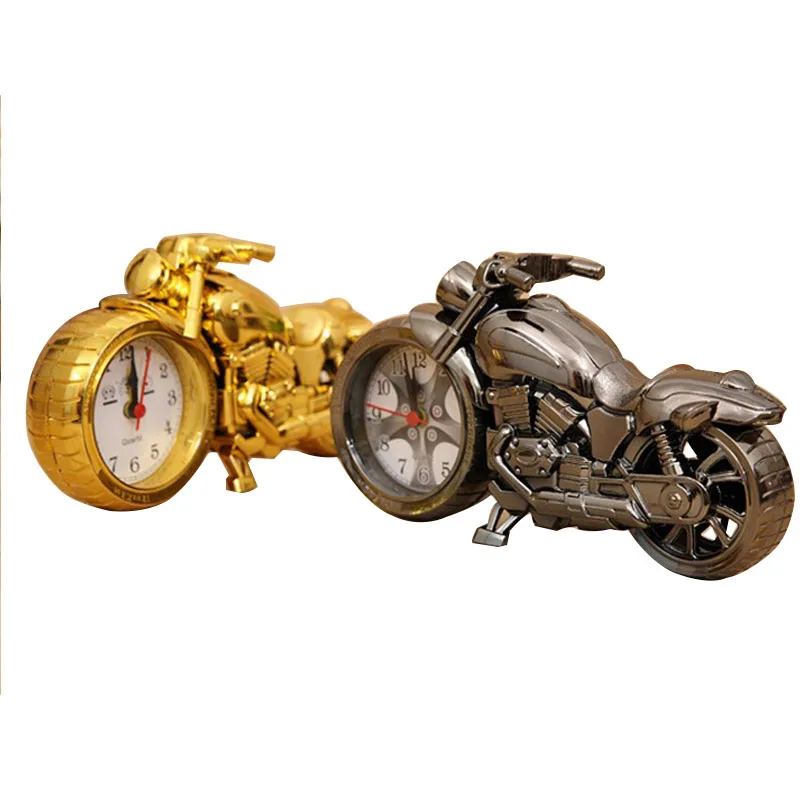 

4 color Plastic Motorcycle Cartoon Alarm Clock,Home Decor Art Craft Quartz Clock Electronic Table Alarm Clock Children Gift