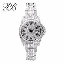 2016 Full Of Rhinestone Dress Rose Gold Crystal Famous Brand Luxury Watch Women ladies Quartz WatchesHL584