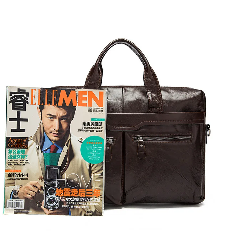 Perfect Quality Vintage Genuine Leather Bag Casual Fashion Men Leather Handbags First Layer Cow Leather Business Men Briefcase Perfect Quality Vintage Genuine Leather Bag Casual Fashion Men Leather Handbags First Layer Cow Leather Business Men Briefcase
