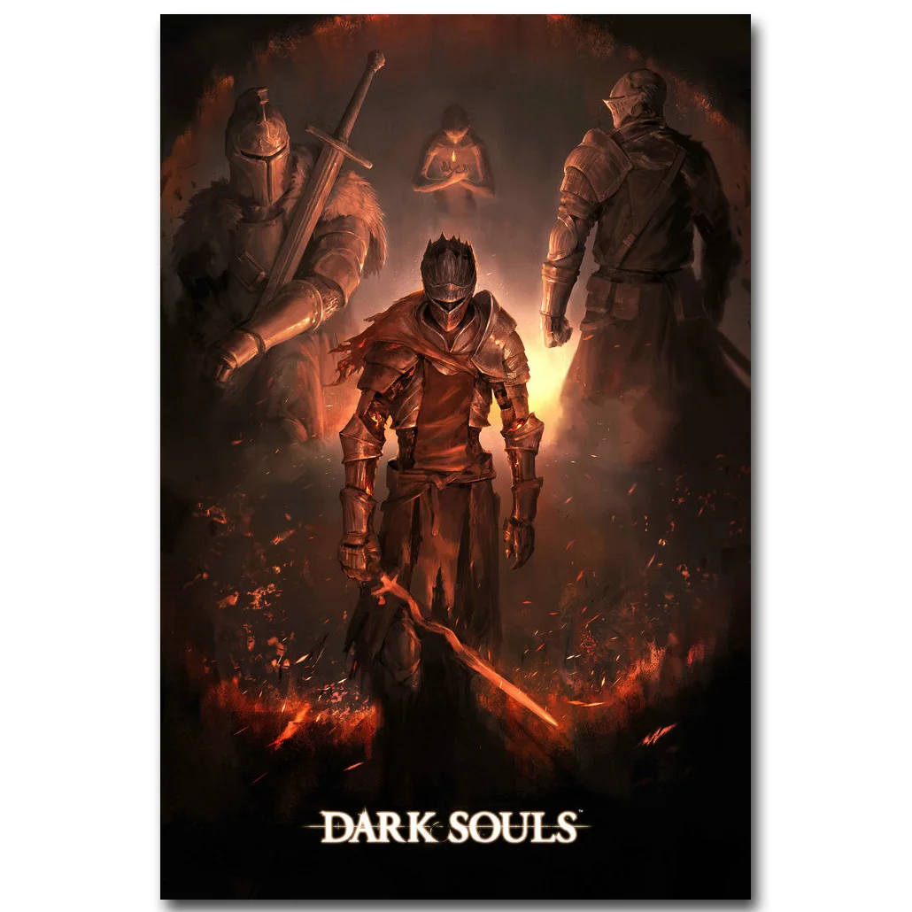 DARK SOULS MAP Art Silk Poster 24x36inch