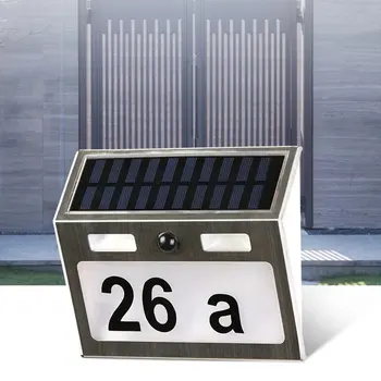 

Polysilicon house number lamp Solar Power LED Light Sign House Hotel Door Address Plaque Number Digits Plate