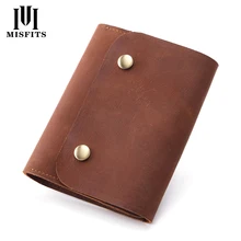 Натуральная кожа короткий стиль ключ сумка коровьей мужской тройной сложенный многофункциональный держатель для карт