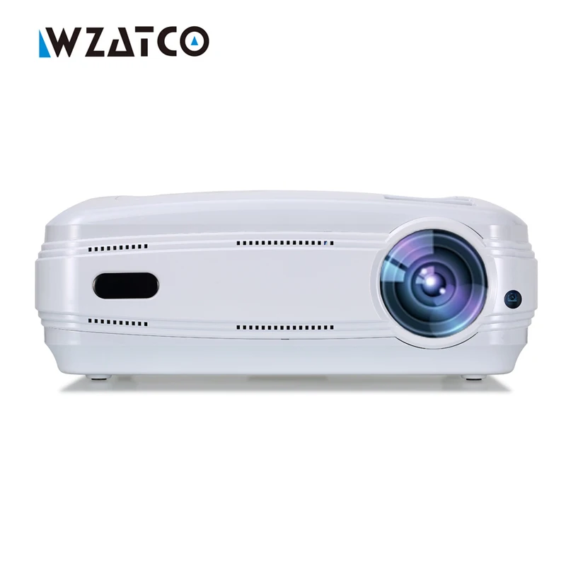 WZATCO Android 6.0 WIFI 5500lumens Portable HD home cinema LED TV projector 1080P video game HDMI LCD full hd proyector beamer