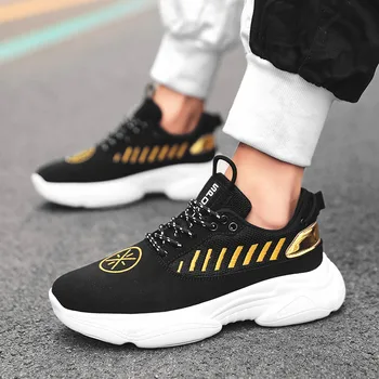 

New 2019 City Men Casual Shoes Brand Walking Breathable Footwear Damping Shoes Male Designer Lace Up Flats Men Running Shoes