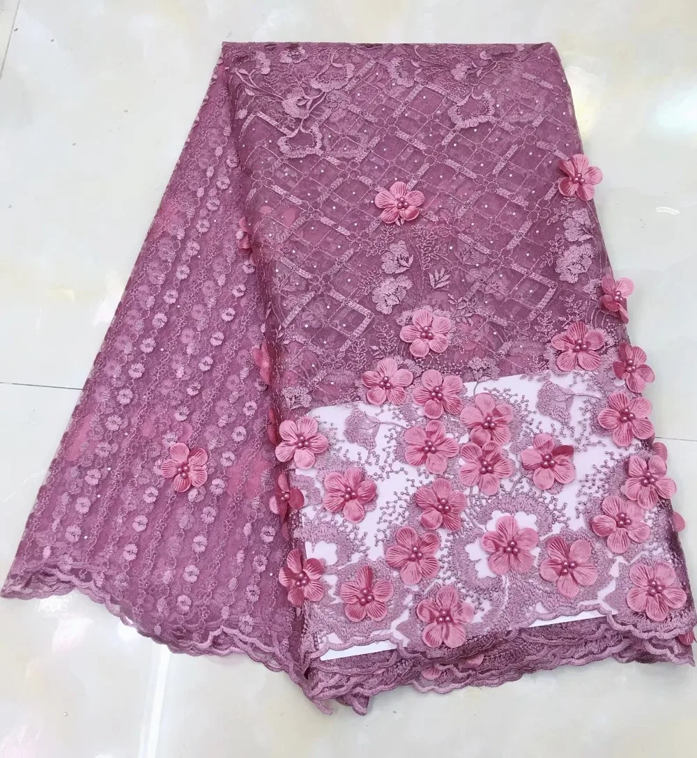 

2019 Latest Nigerian Laces Fabrics High Quality African Laces Fabric For Wedding Dress French Tulle Lace