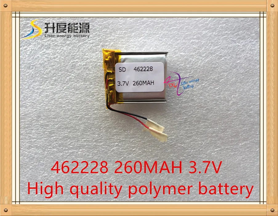 

1pcs/Lot 3.7V,260mAH,[462228] Polymer lithium ion / Li-ion battery for SMART WATCH,bluetooth earphone,mp4,mp3,GPS,(A1 CELL)