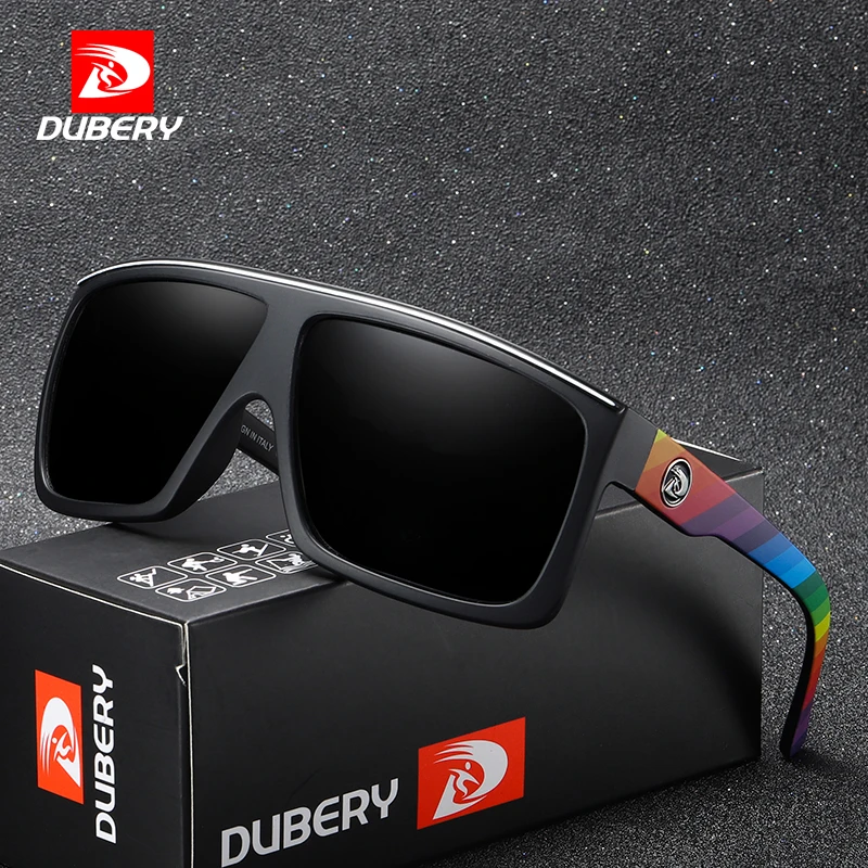 DUBERY бренд Дизайн поляризованные HD солнцезащитные очки Для мужчин Вождение оттенки мужской ретро солнцезащитные очки для Для мужчин лето зеркало площадь Óculos UV400
