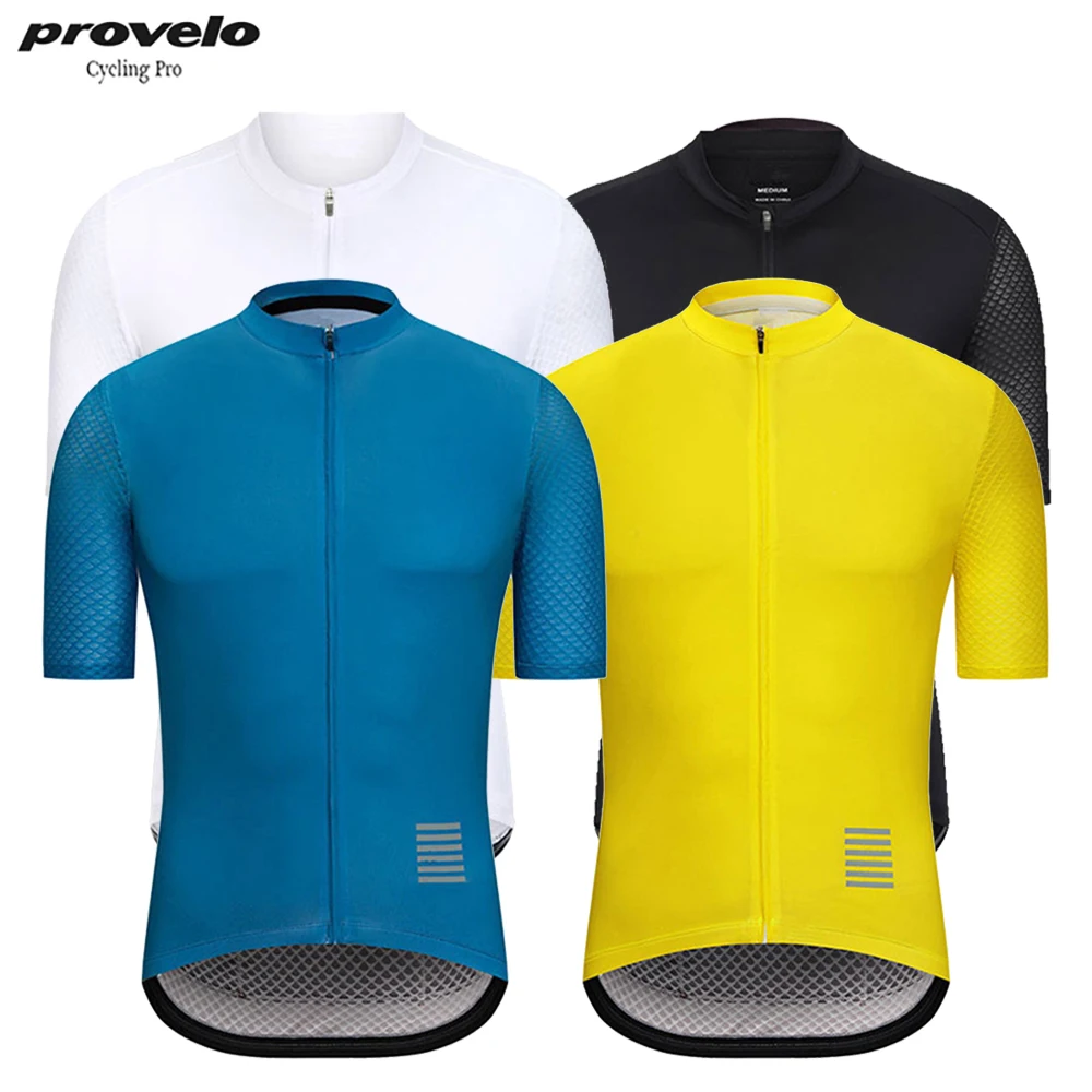 

2019 Pro Team Mens Cycling Jersey Comfortable Bike Bicycle Shirt White Quick Dry Maillot Ciclismo Short Sleeve Cycling Clothing