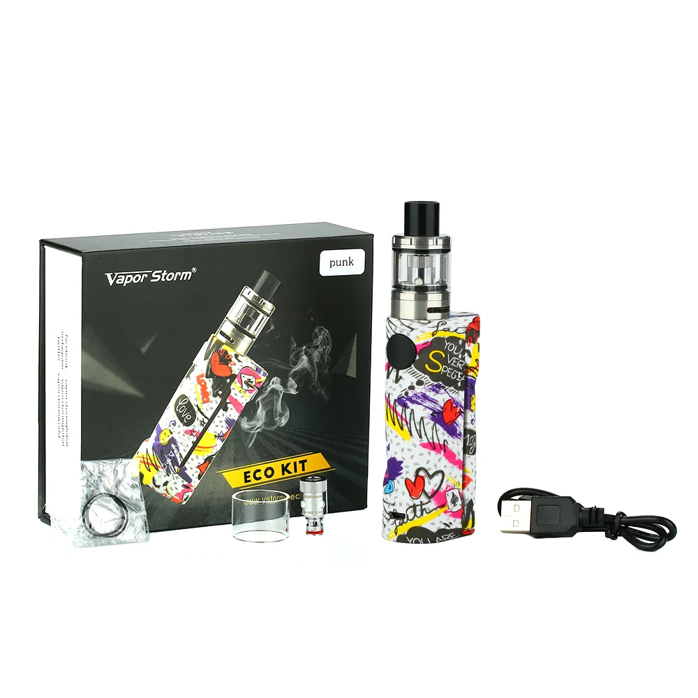 Оригинальный набор для вейпа Vapor Storm ECO емкость 2 мл батарея 18650 выход 90 Вт боксмод VS