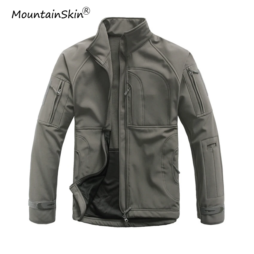 Mountainskin Для мужчин весна осенние куртки Softshell пальто военные верхняя одежда из