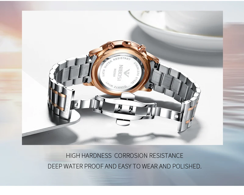 NIBOSI Men Watch Chronograph Sport Mens Watches Top Brand Luxury Waterproof Full Steel Quartz Gold Clock Men Relogio Masculino (6)