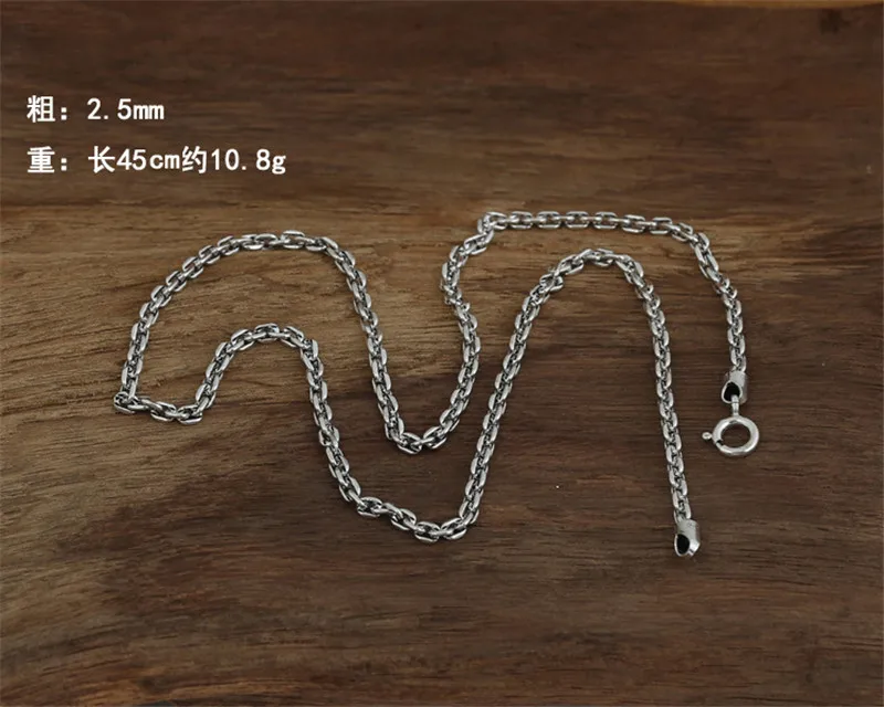 2,5 мм в ширину, чистый 925 пробы, серебряные ювелирные цепочки, ожерелье s для мужчин и женщин, ожерелье из стерлингового серебра, аксессуары 18-32 дюйма