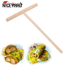 NICEYARD Wooden Chinese Specialty Crepe Maker Pancake Batter Spreader Stick Pancake Tool Home Kitchen Tools