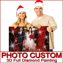 YUMEART Алмазная мозаика семейная фотография на заказ DIY Алмазная картина набор вышивки крестом Алмазная вышивка ручной работы дома и живые наклейки