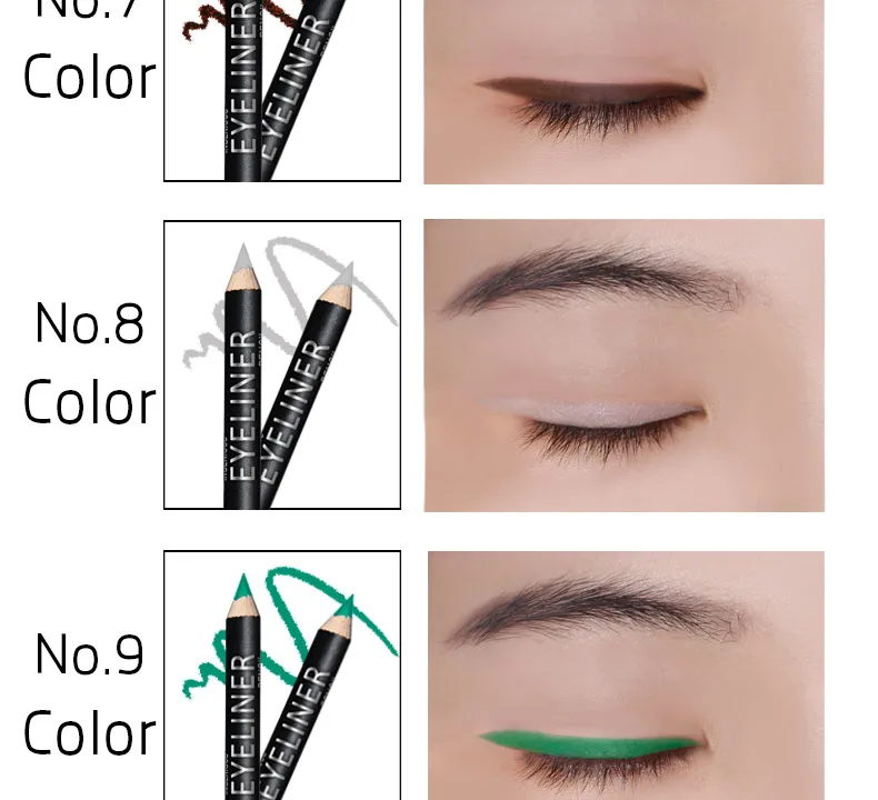 12ColorsSet Waterproof Eye Liner Pencil Brand New Professional Long Lasting Eyeliner Eye Shadow Makeup Beauty Pen Tools (6)