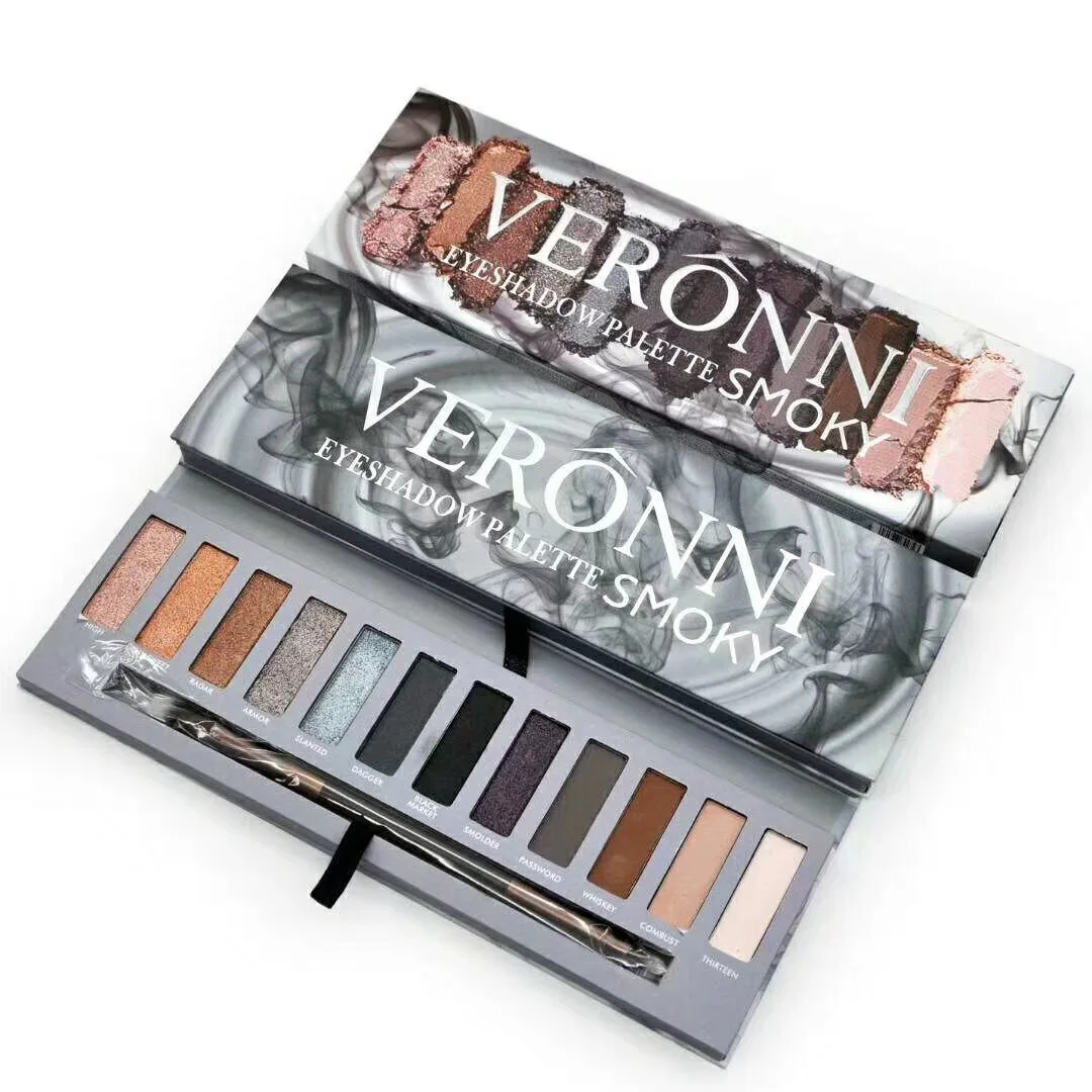 

2018 Pro Nude 12 Color Smoky makeup Eyeshadow Shadow Pallete Glitter Eyeshadow Palette Brow Cosmetic Natural Matte Shimmer Gift