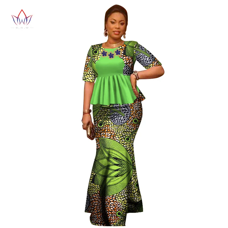 Летнее женское платье традиционный Африканский Традиционный комплект из 2 предметов женская одежда на заказ топы + горячая Распродажа юбок