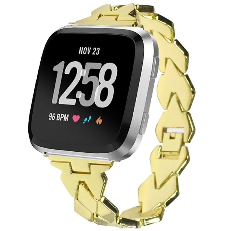 for Fitbit Versa Band Watch Stainless Steel (3)_
