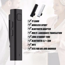 BT9 воротник клип беспроводной Bluetooth адаптер V4.2+ EDR Bluetooth приемник наушники многоязычный перевод с функцией NFC