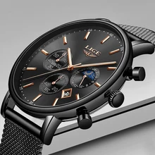 

New LIGE Ultra thin Fashion Watch Men Top Brand Luxury Business Men Watches Waterproof Sport Women Watch Relogio Masculino+Box