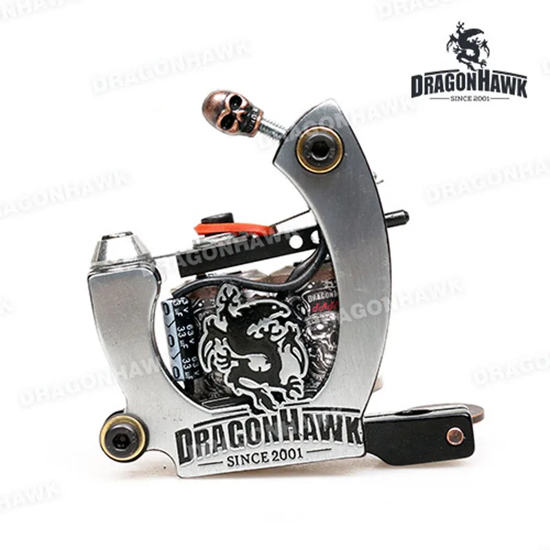 Tattoo Machine Dragonhawk Tattoo Gun Premium Iron 8 Wrap Shader and